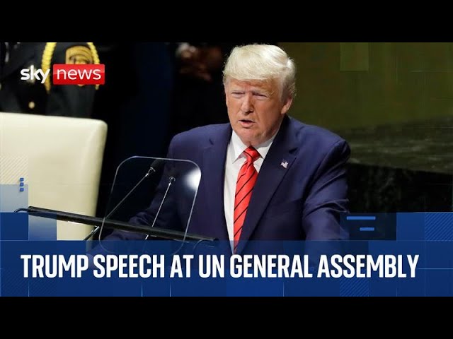 Donald Trump addresses UN General Assembly