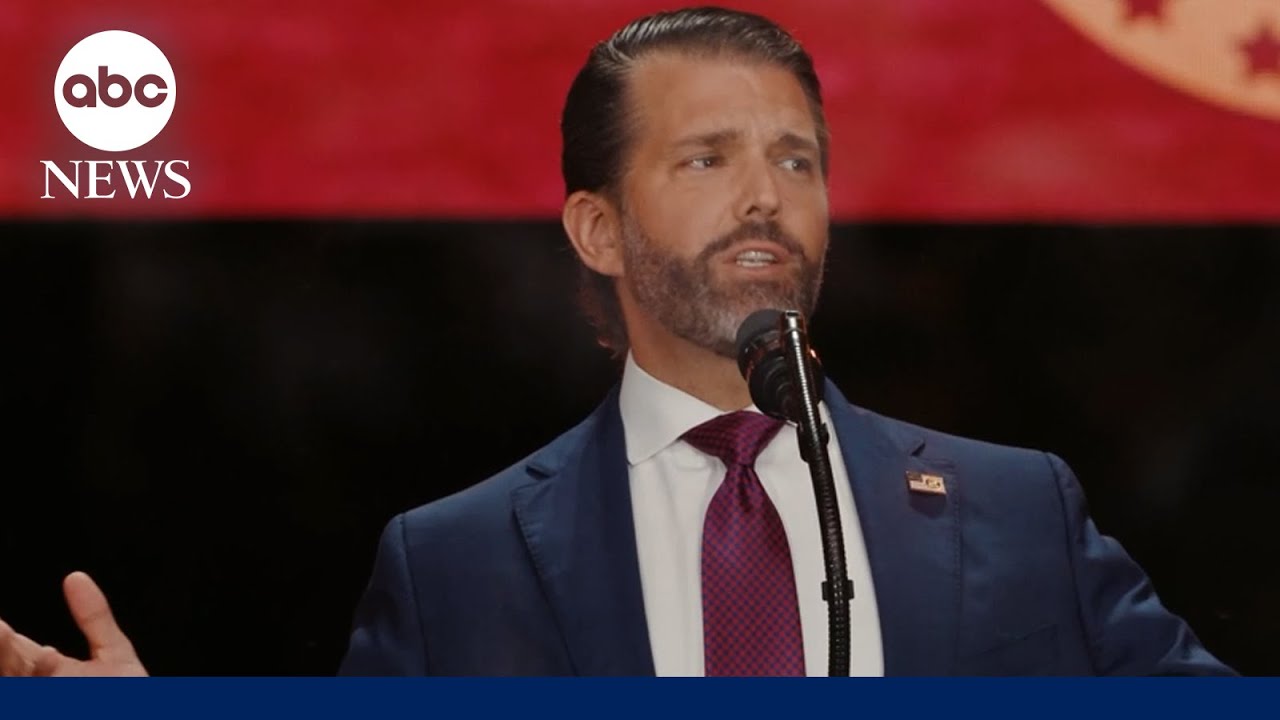Donald Trump Jr. speaks at Charlie Kirk memorial service
