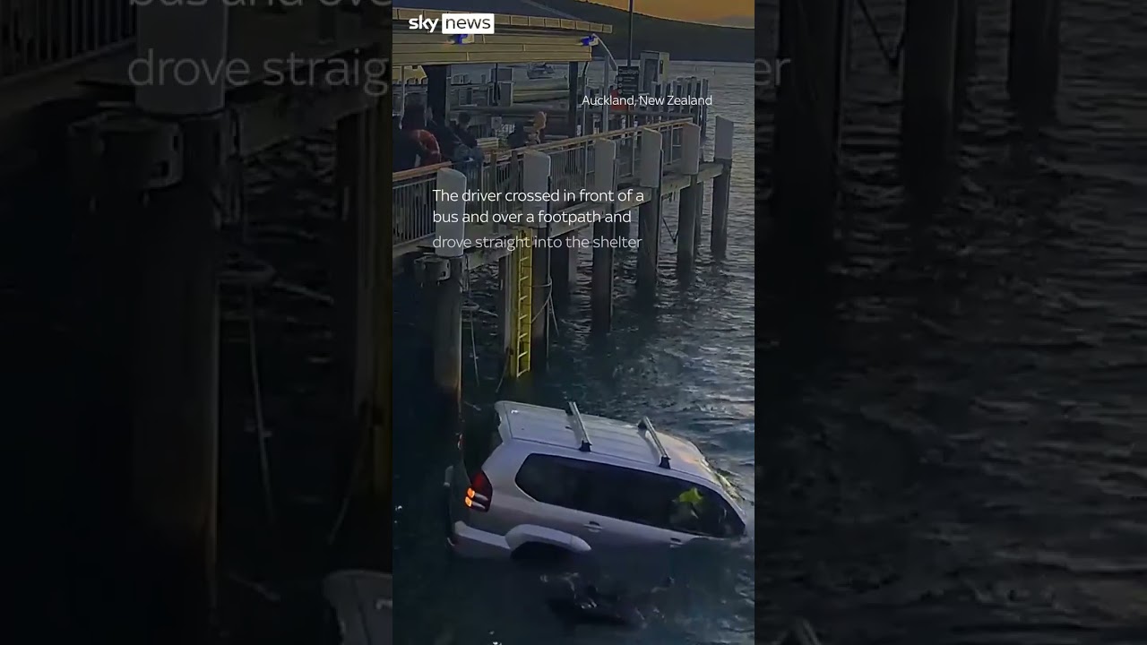 Drink-driving pensioner crashes off ferry terminal in Auckland