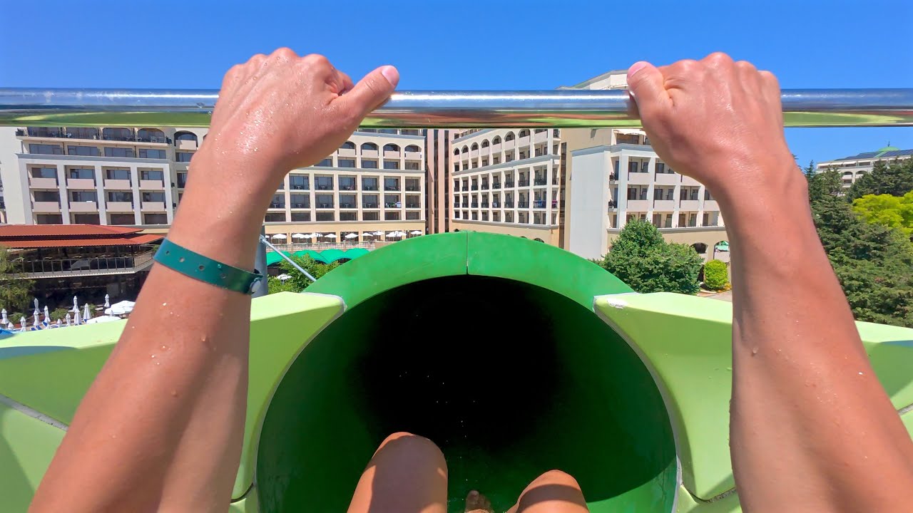 Green Aquatube Water Slide at Sol Nessebar 🇧🇬