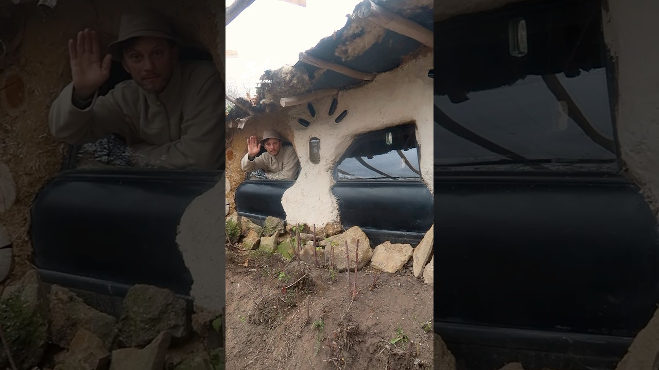 House Made Of Car Windows! 🚗 #cars #windows #house