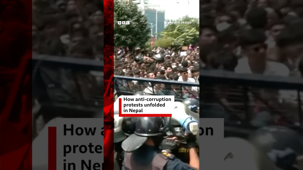 How anti-corruption protests unfolded in Nepal. #Nepal #BBCNews