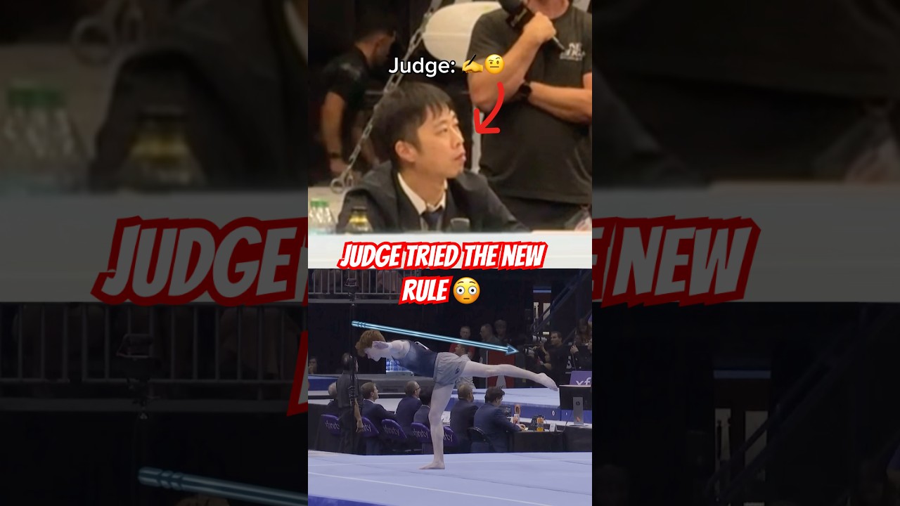 I had a judge try the new rule 😳#gymnastics #gymnast #fail #rules #olympics #olympic #sports #sport