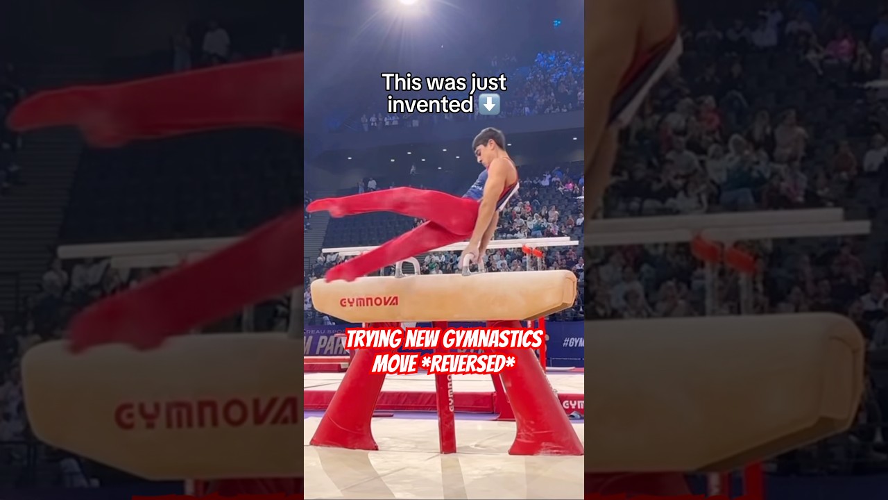 I invented a new gymnastics move 😳 #gymnastics #gymnast #olympics #olympic #sports #sports #d1