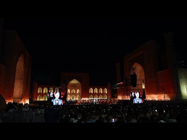 Italian tenor Andrea Bocelli brings his voice to Samarkand’s historic heart