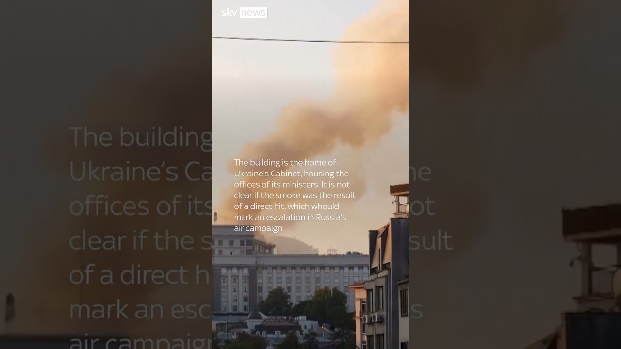 Kyiv government building attacked for first time in war