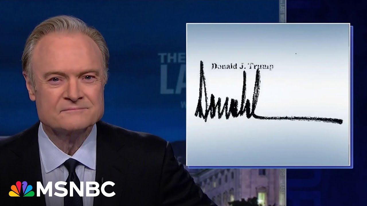 Lawrence shares a note Trump sent him comparing its signature to the Epstein birthday note signature