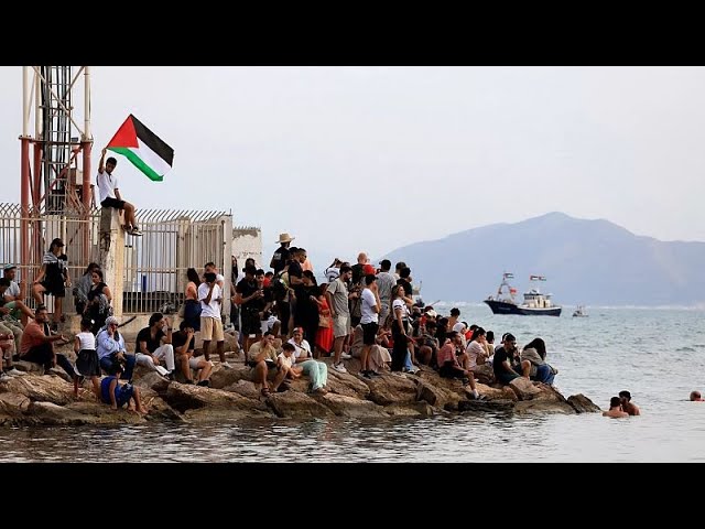 Lead ship of Flotilla for Gaza struck by drone off Tunisia, organisers say