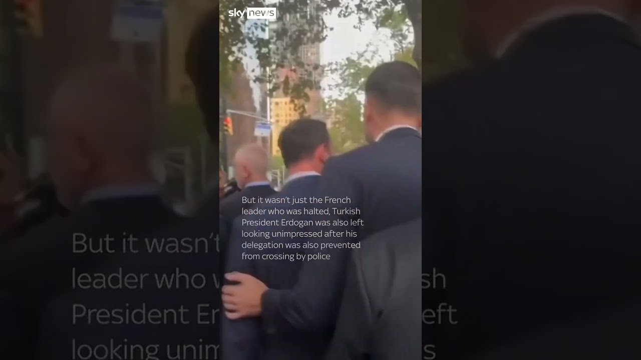 Macron and Erdogan stopped by police in NY