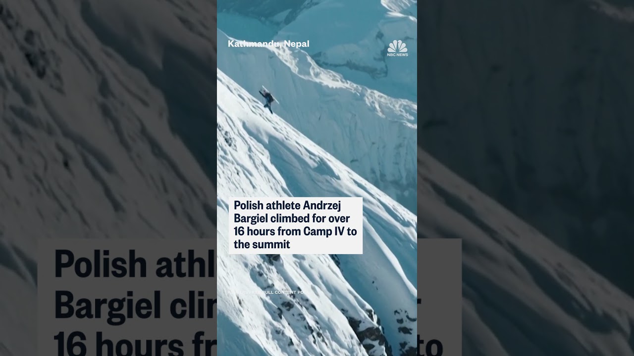 Polish ski mountaineer makes world-first full ski descent from Mount Everest without bottled oxygen