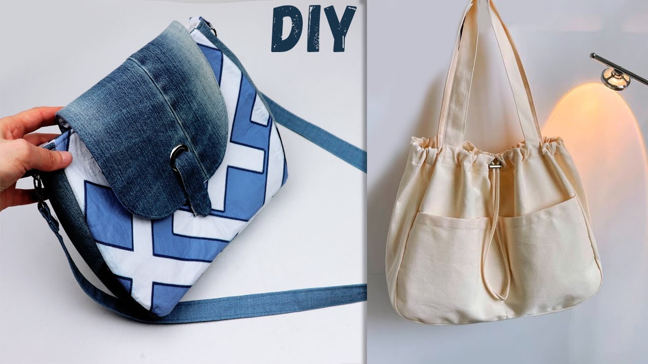 Recycling Idea: Purse cutting and stitching DIY tutorial from scratch | Beginner friendly