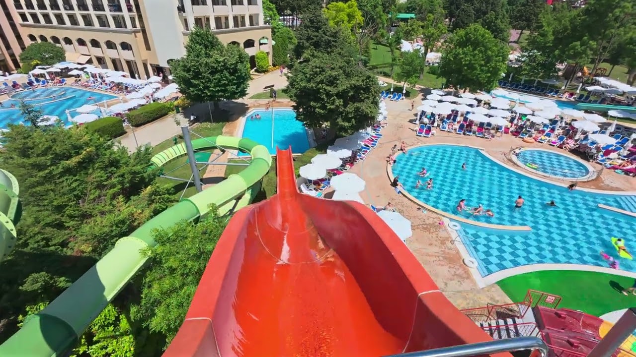 Red Freefall Slide at Sol Nessebar 🇧🇬