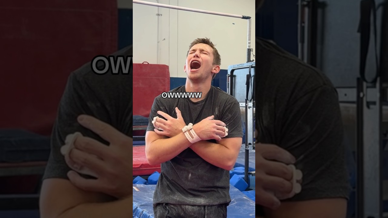 She had the mic on so I had to improvise 😂 @Margzetta  #gymnastics #gymnast #olympics #sports