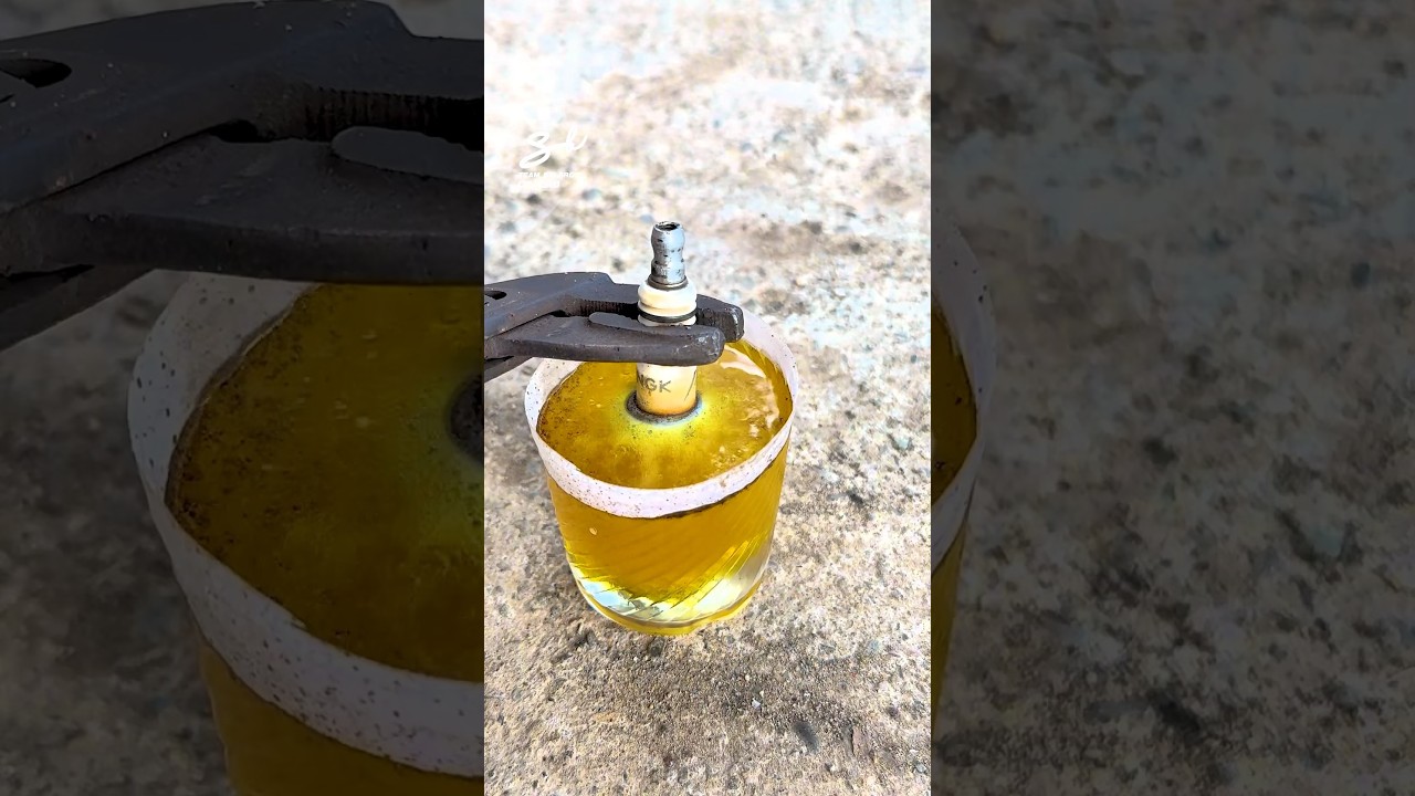 Spark Plug Cleaning! 😳 #sparkplug #cleaning #cars