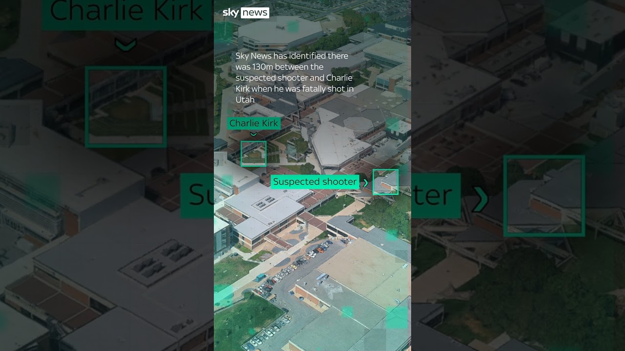 Suspected Charlie Kirk shooter seen on roof