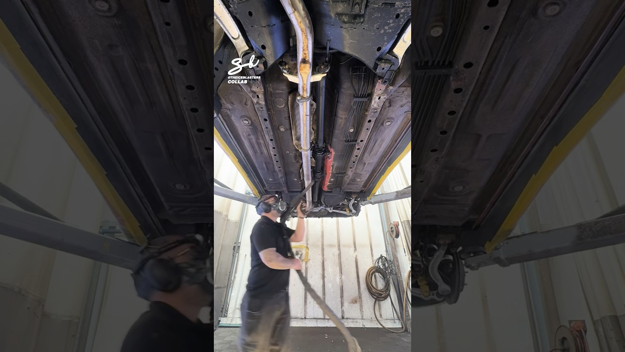 The Coolest Way To Clean Your Car ❄️ #car #dryicing #cleaning