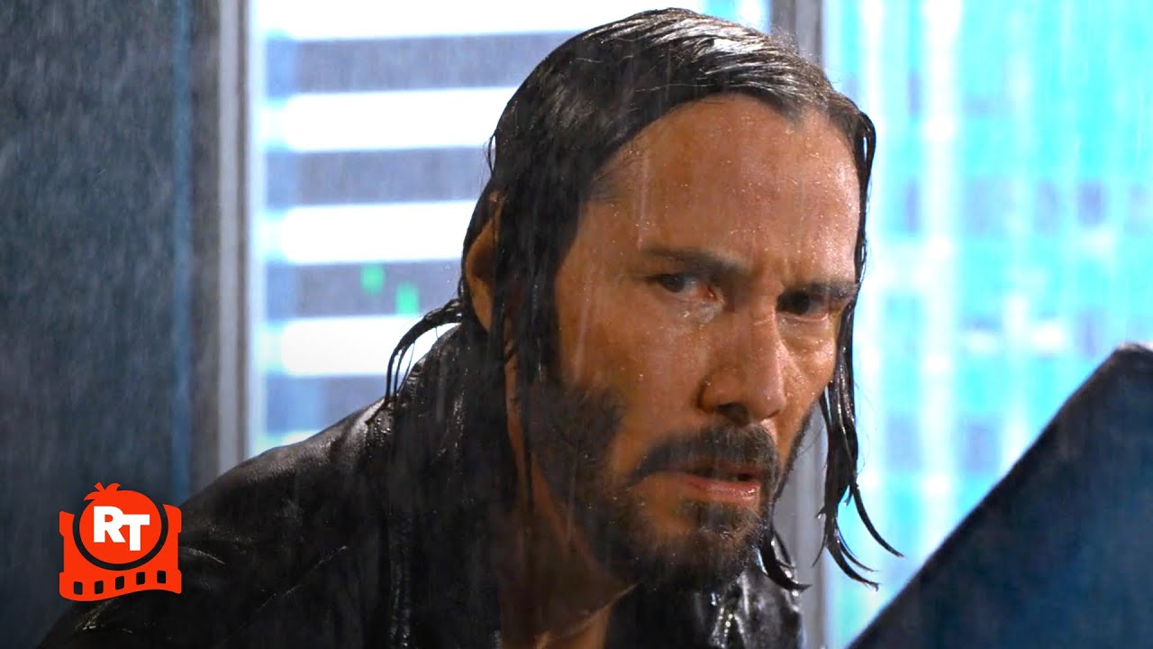 The Matrix Resurrections (2021) – Morpheus Office Shootout | Movieclips