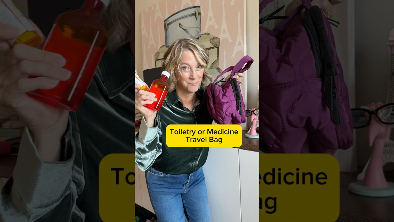 Toiletry Medication Travel Bag #traveltips #shorts