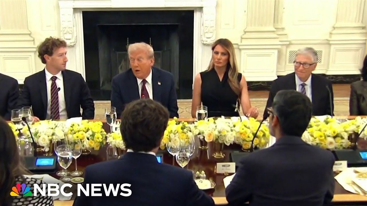 Trump hosts top tech CEOs at White House dinner