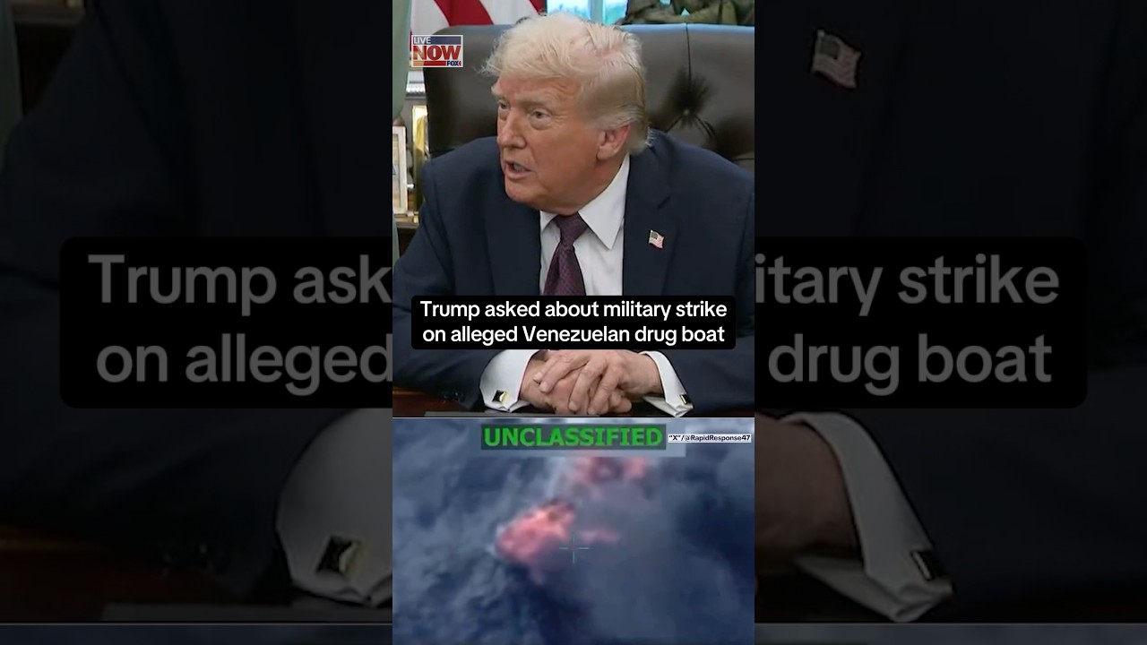 Trump on alleged Venezuelan drug boat