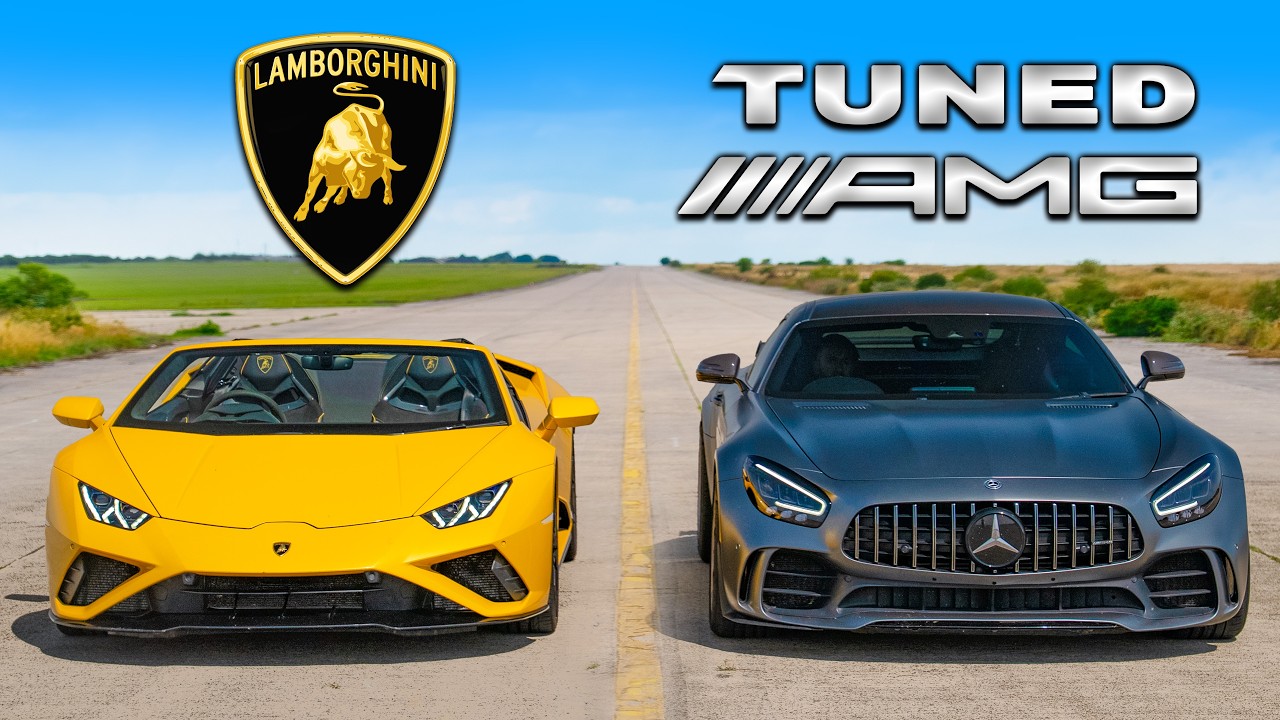 Tuned AMG GTR vs Lamborghini Huracan: DRAG RACE