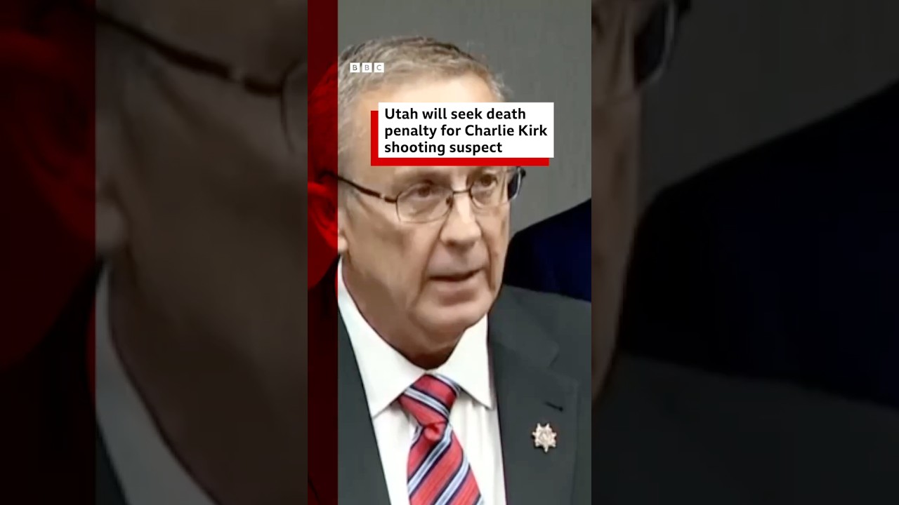 Utah attorney seeks death penalty for Charlie Kirk suspect Tyler Robinson. #CharlieKirk #BBCNews