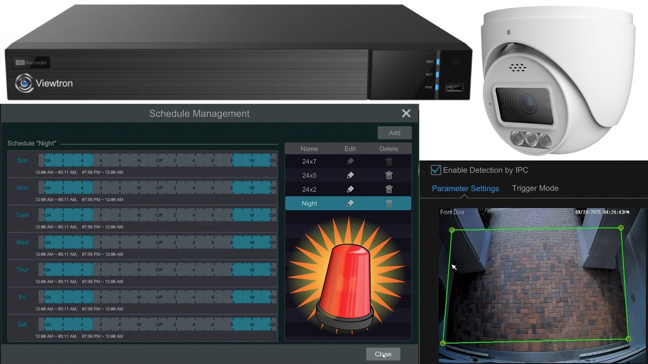 Viewtron AI Security Camera: Custom Alarm Schedule Setup