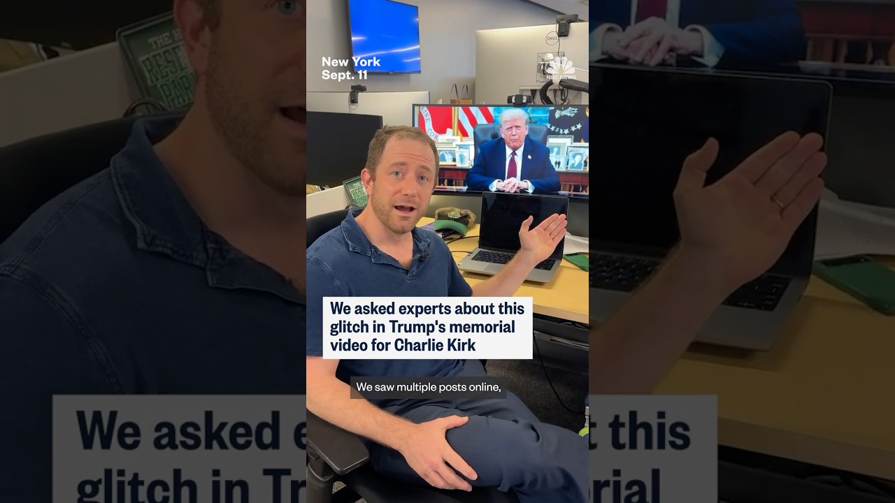 We asked experts about this glitch in Trump’s memorial video for Charlie Kirk