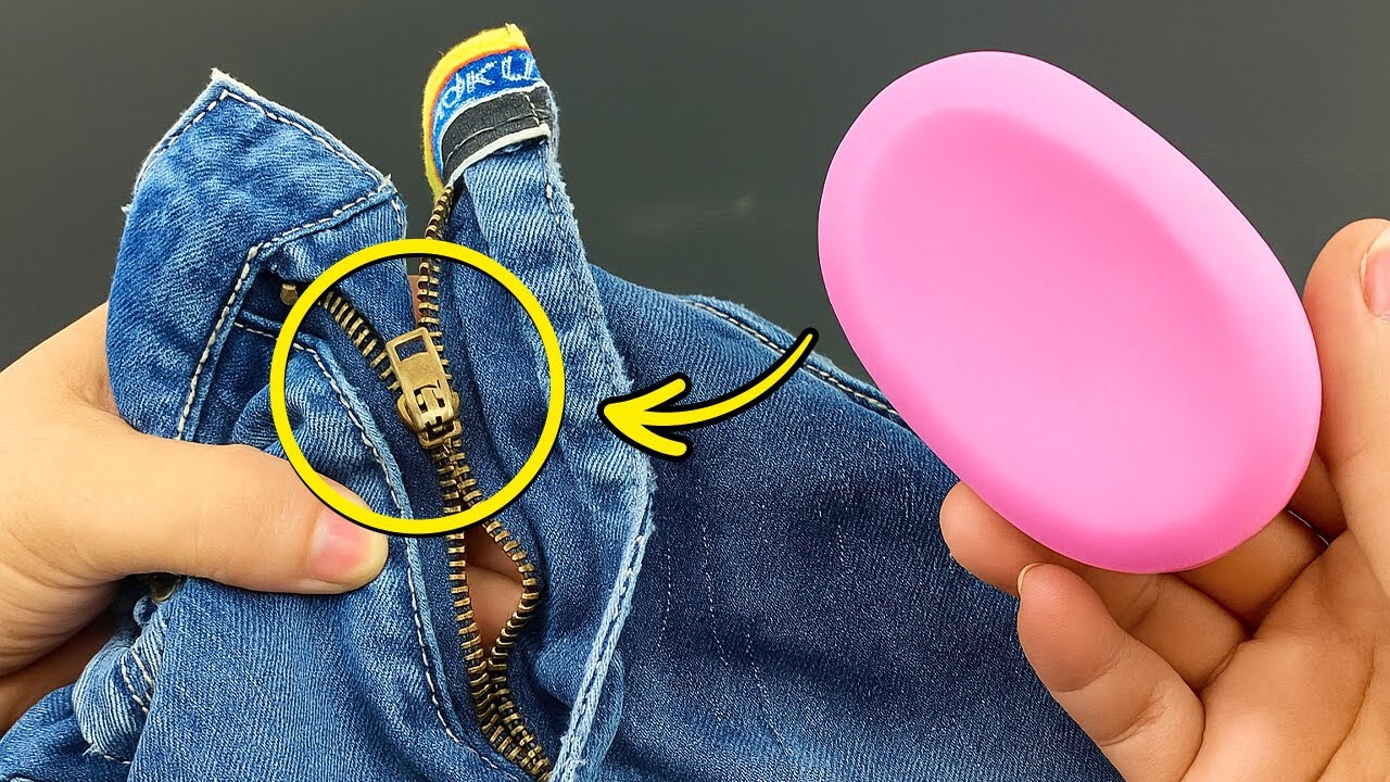Weird Hacks That Actually Work: Rub soap on zipper teeth → stuck zip slides smooth again!
