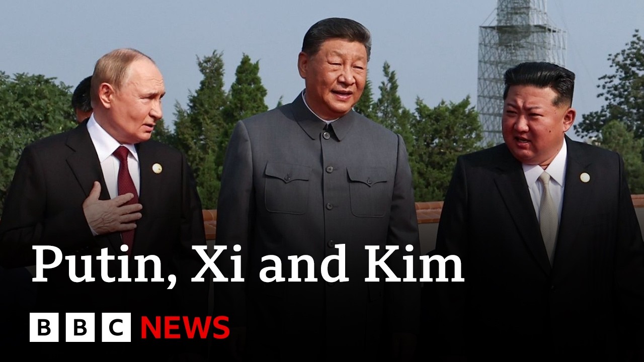 Xi, Putin and Kim show united front at China’s military parade | BBC News