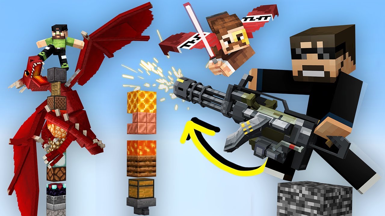 100 Mods in Minecraft Pillars