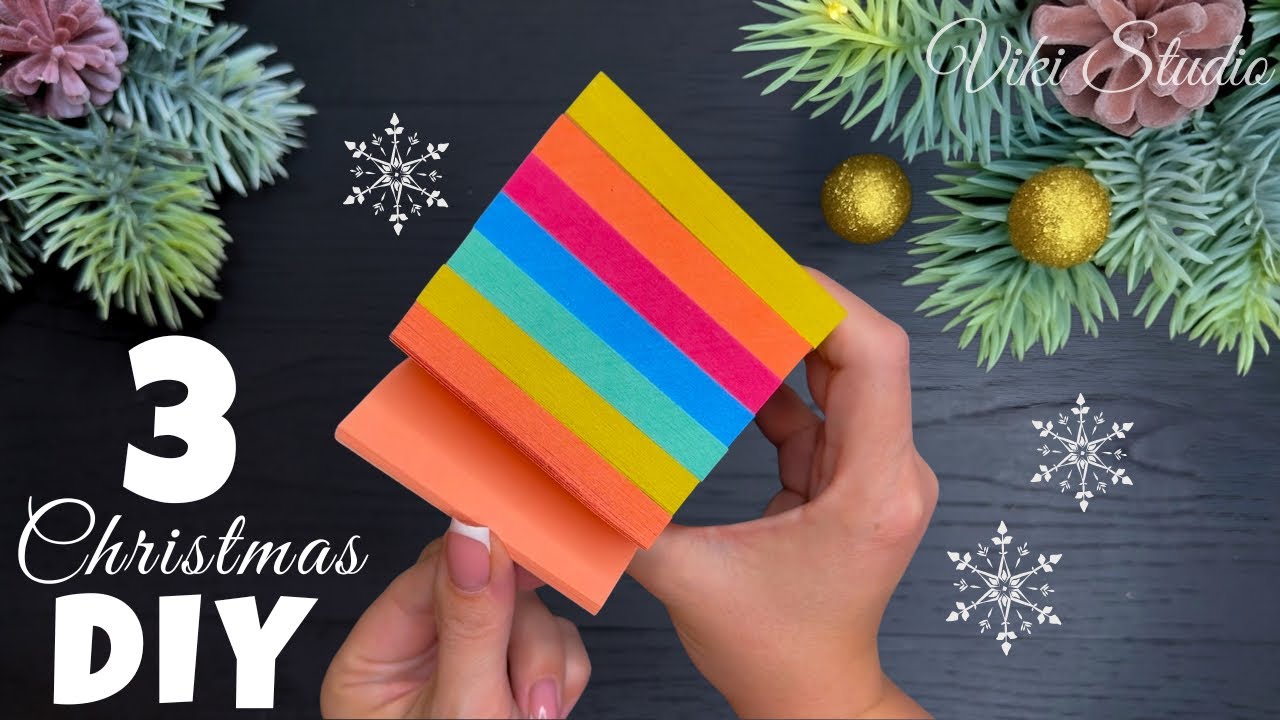 3 Christmas Craft Ideas! DIY Sticky Note ✨ Christmas decorations 2025