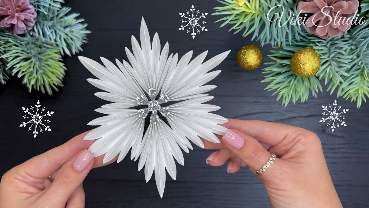 3D Paper Snowflakes Christmas Paper Craft Christmas Ornaments