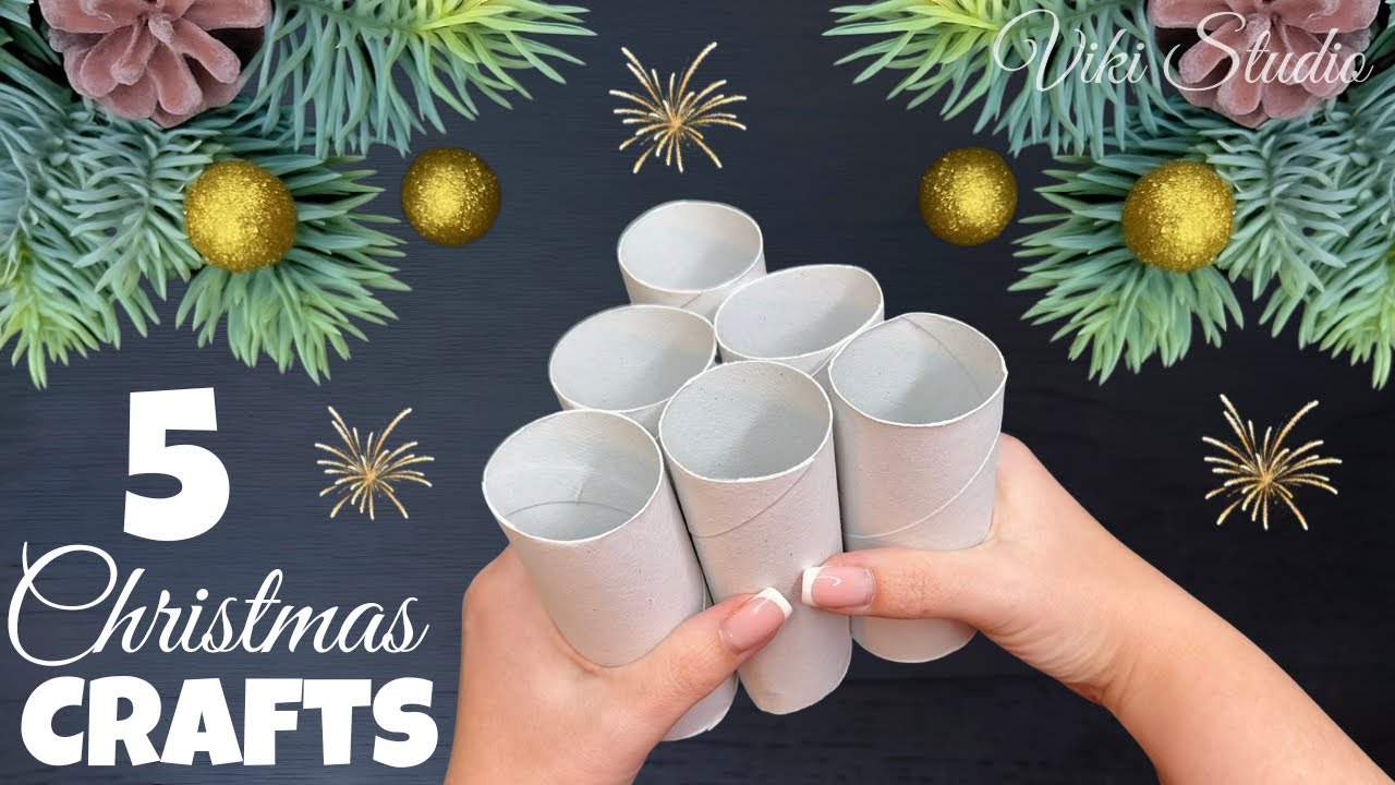 5 Christmas Crafts Ideas! Toilet Paper Roll Winter Ornaments