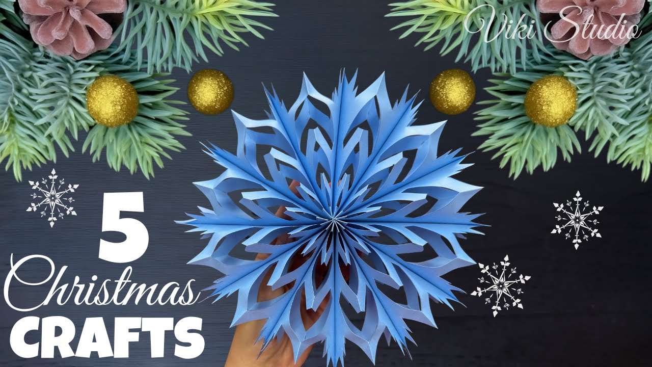 5 Easy Christmas Craft Ideas! ✨ Christmas decorations 2025 Paper Snowflake
