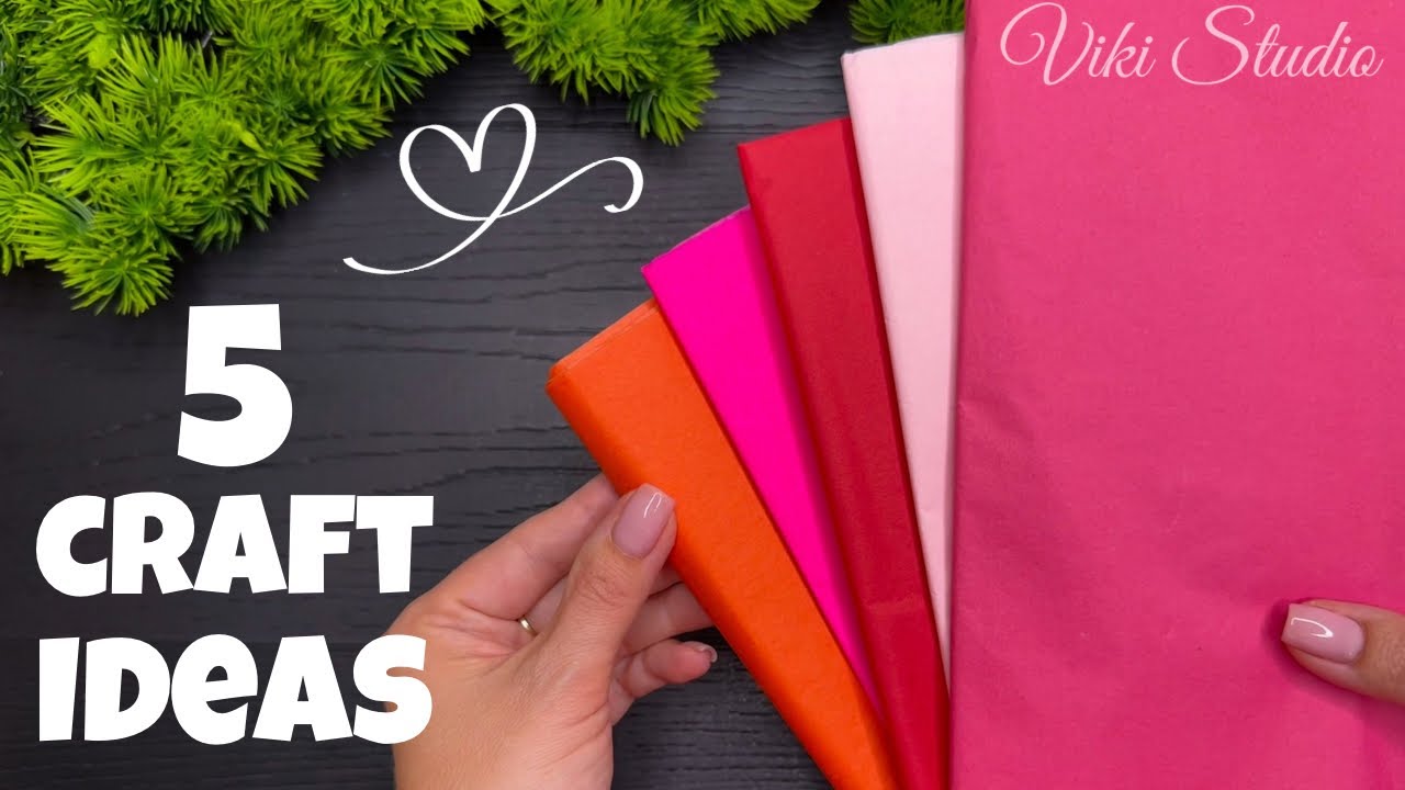 🌸 5 Easy DIY Tissue Paper Flower Ideas Paper Home Decorations 🌸