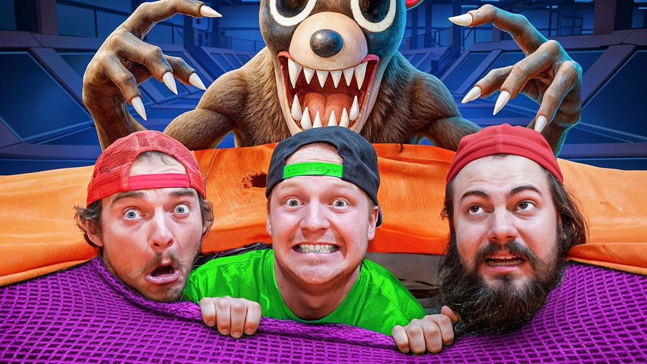 99 Nights In A Trampoline Park!