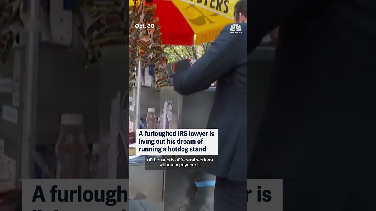 A furloughed IRS lawyer is living out his dream of running a hotdog stand