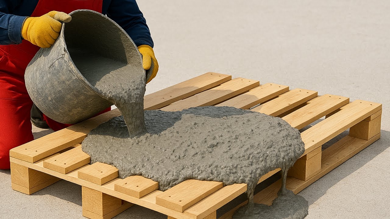 Amazing ideas from Cement and Wooden Pallets for Your Garden Decoration, DIY Easy