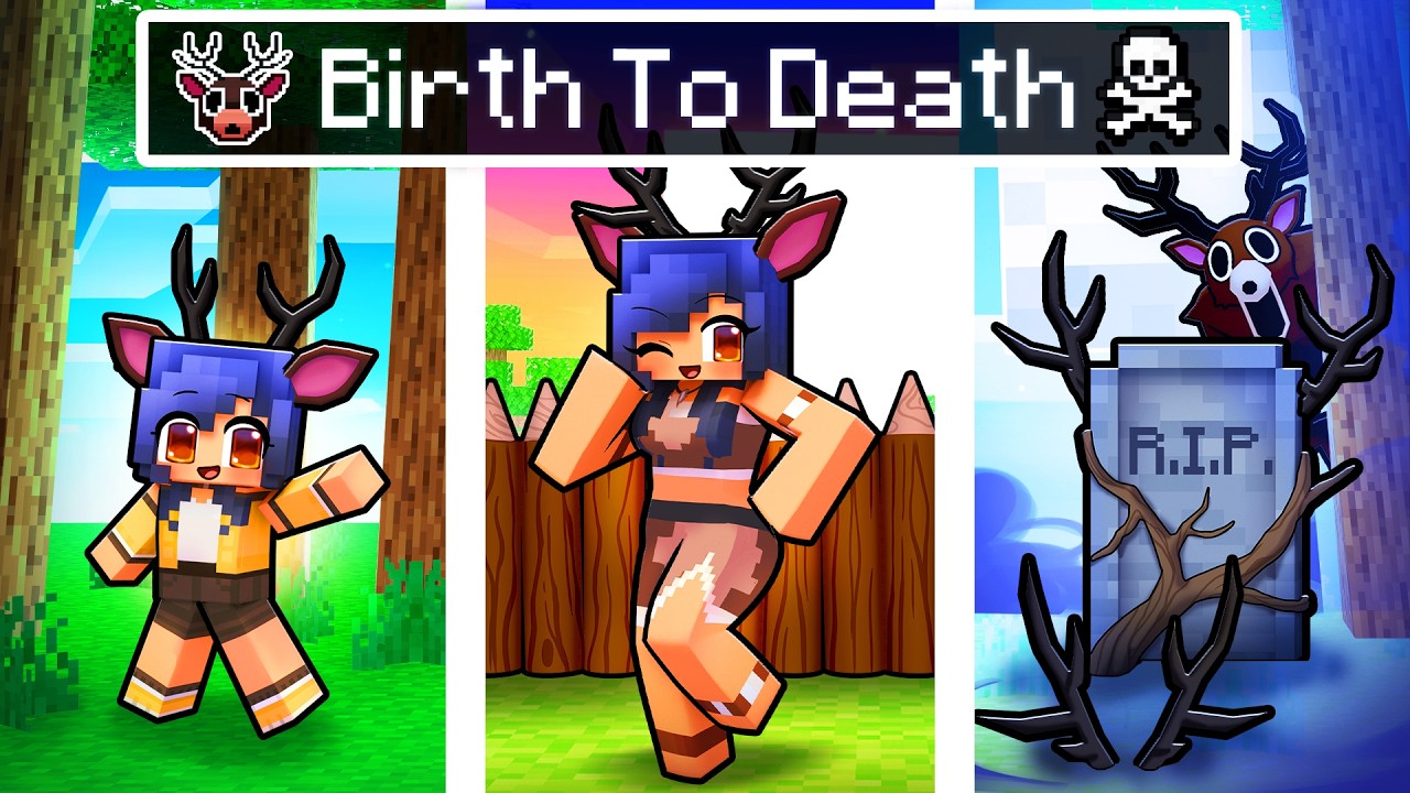 BIRTH to DEATH of the FOREST DEER in Minecraft!