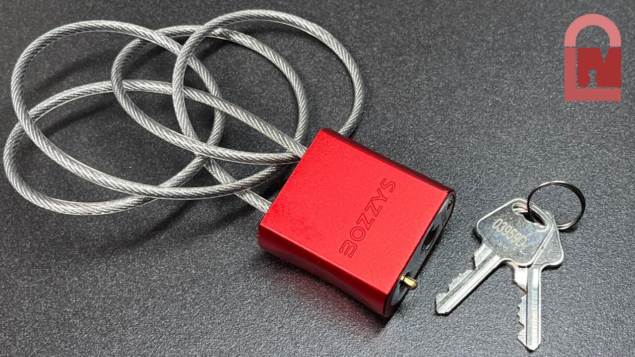 BOZZYS Cable LOTO Padlock Picked
