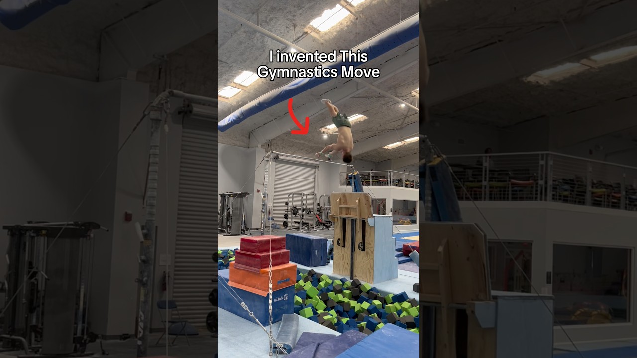 Competing the move I INVENTED 😳 #gymnast #gymnastic #gymnastics #sports #olympics #olympic #fails