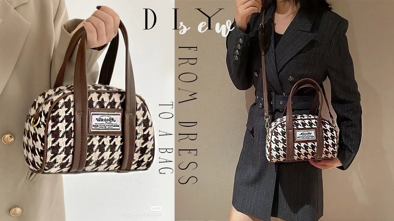 DIY CLOTH RECYCLE Purse Bag sewing from scratch like real brand one