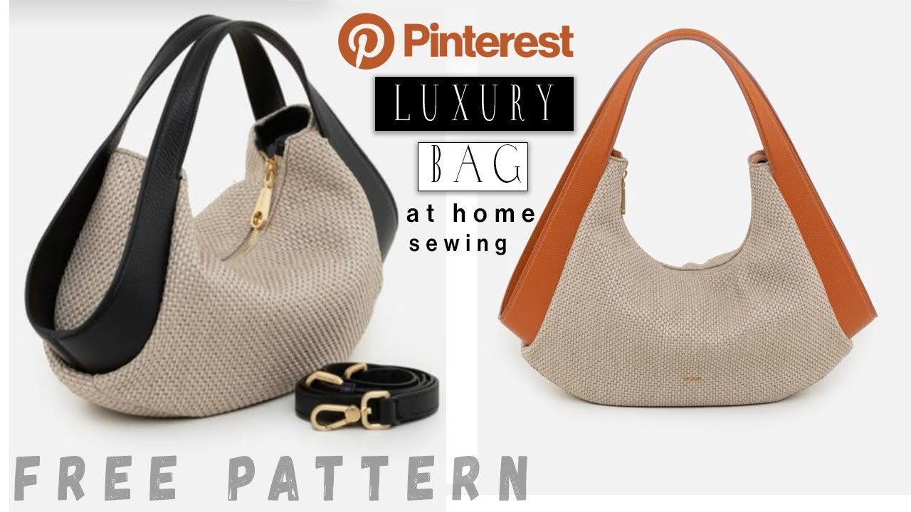 DIY Trendy bag sewing at home from cloth cheap way | FREE pattern to download