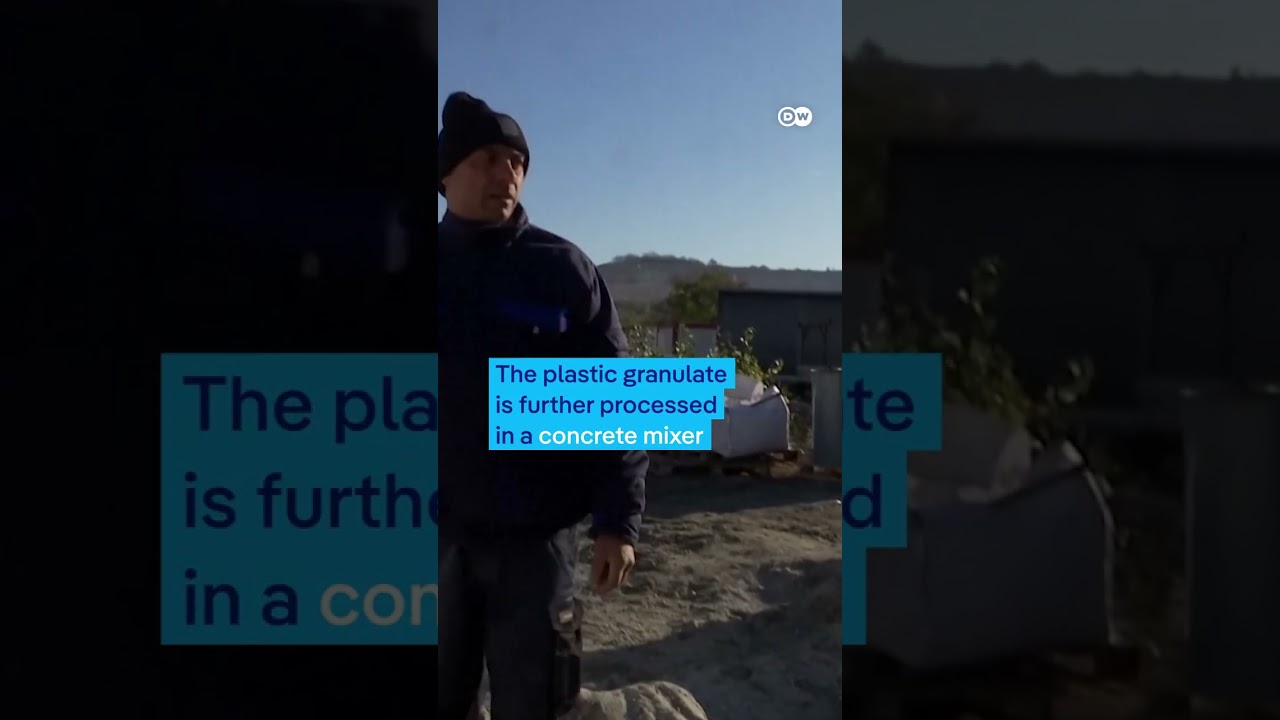 Environmentally friendly road surfacing made from recycled plastic | DW News