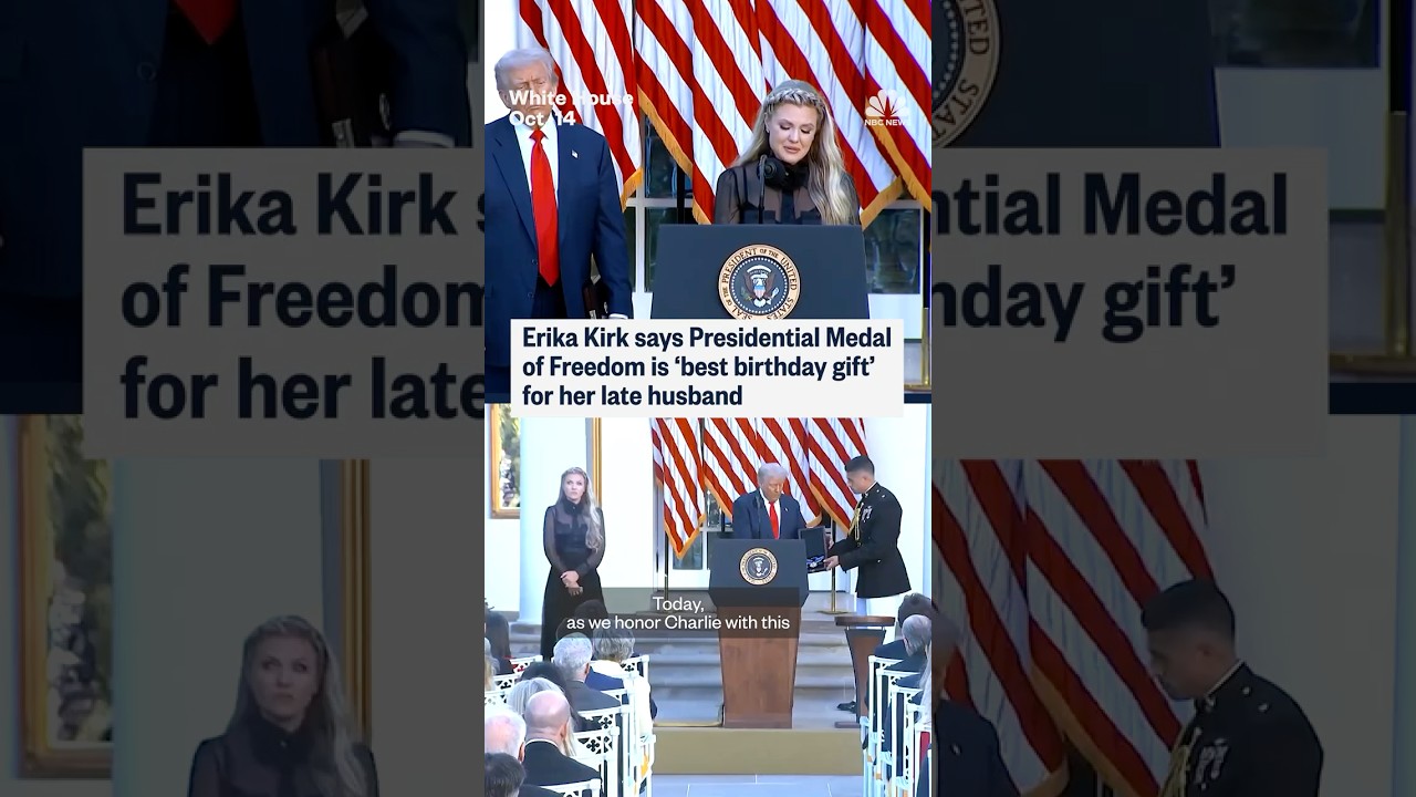 Erika Kirk says Presidential Medal of Freedom is ‘best birthday gift’ for her late husband