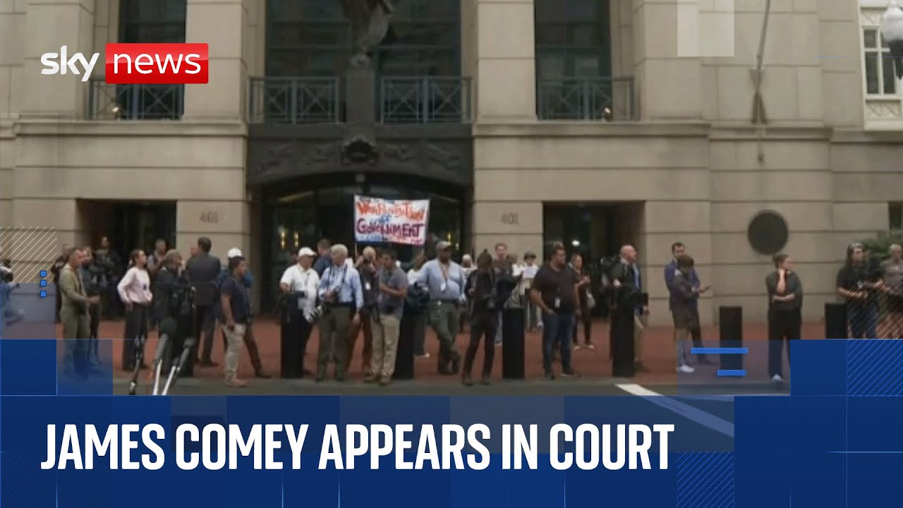 Ex-FBI director James Comey faces court | Watch live outside