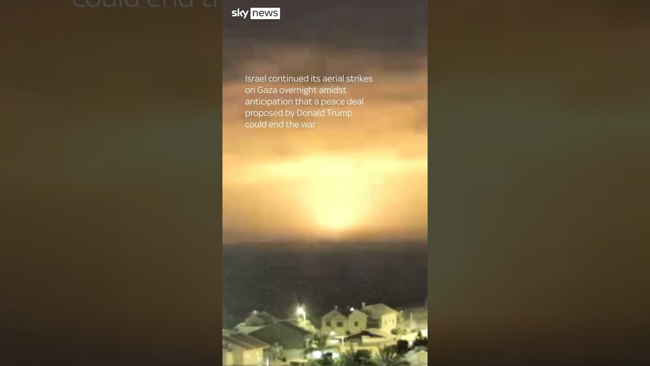 Explosions over Gaza skyline as peace deal talks advance