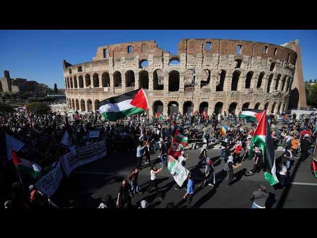 From Rome to Barcelona: Thousands attend pro-Palestinian demos