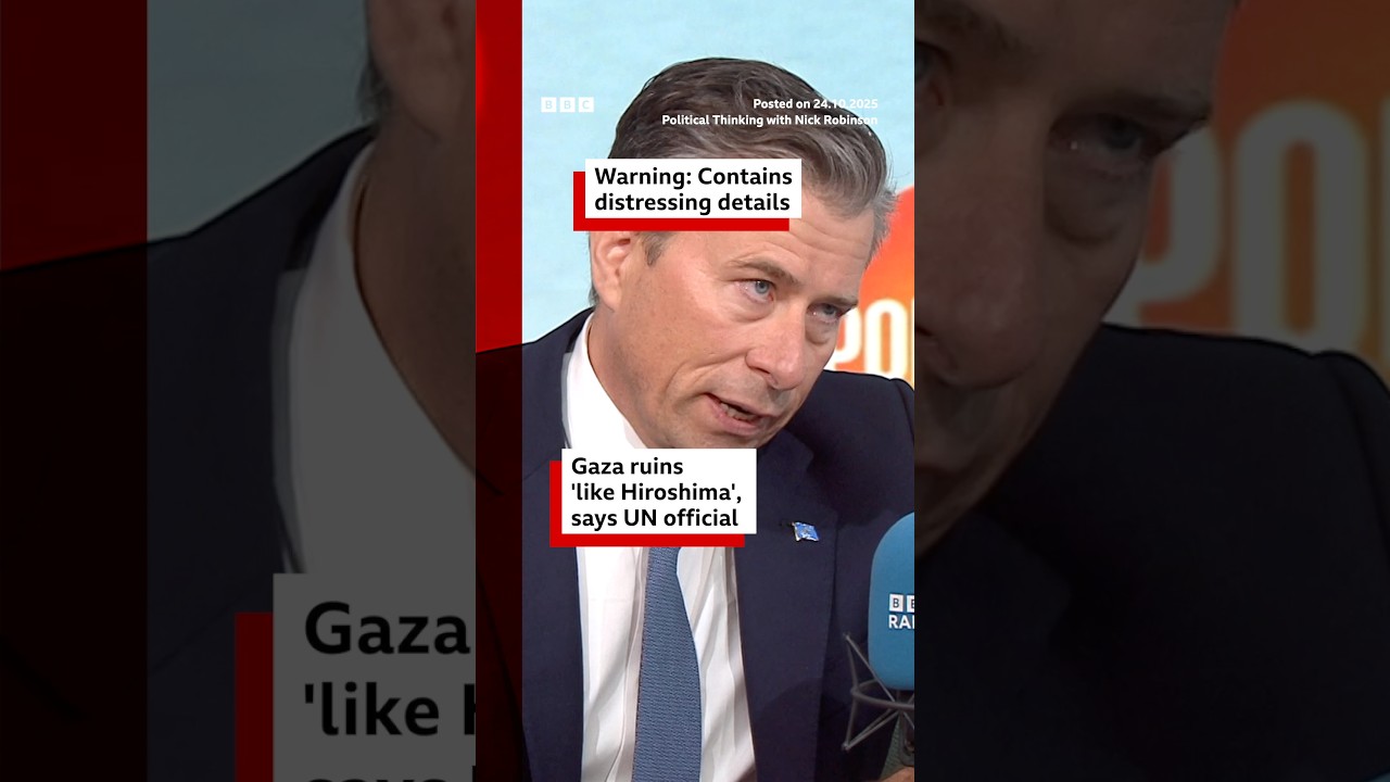 Gaza ruins ‘like Hiroshima’, says UN official. #Gaza #BBCNews